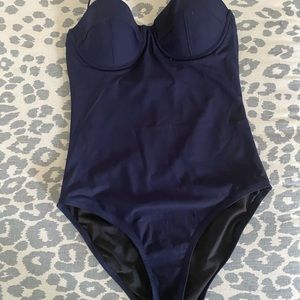 J Crew Classic Navy Underwire One Piece